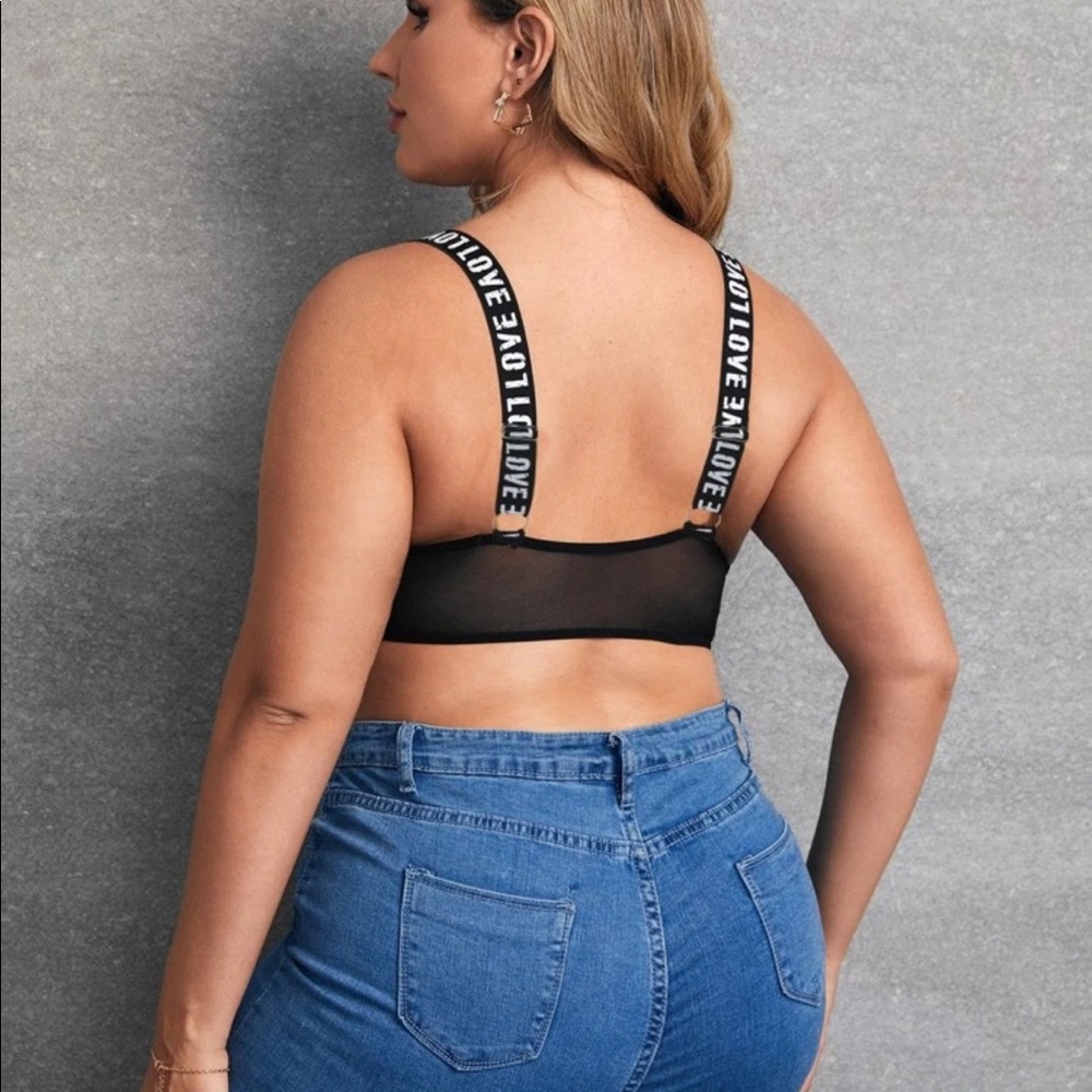 Black bralette.  Size XXL fits sizes 40-44CDE